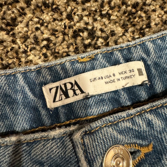 🩵🩵ZARA High Rise Wide Leg Denim Jeans Size 8🩵🩵 - Picture 2 of 4